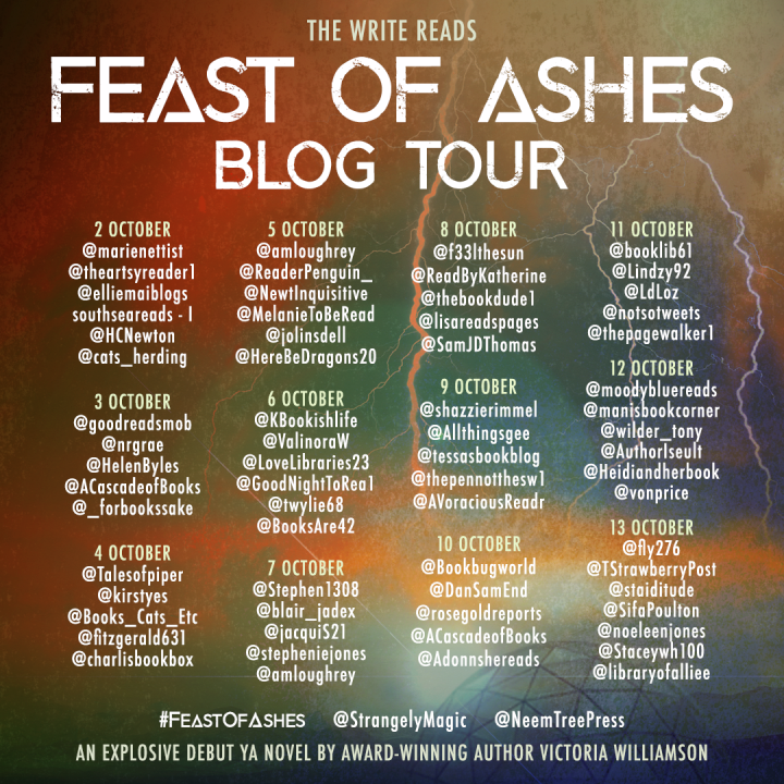 BLOG TOUR REVIEW: FEAST OF ASHES by Victoria Williamson #thewritereads